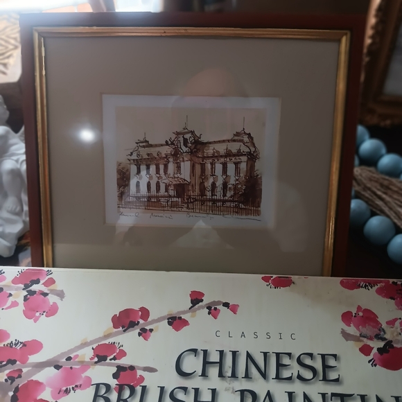 Pair Matted & Framed Victorian Europe Architecture Prints - Picture 2 of 8